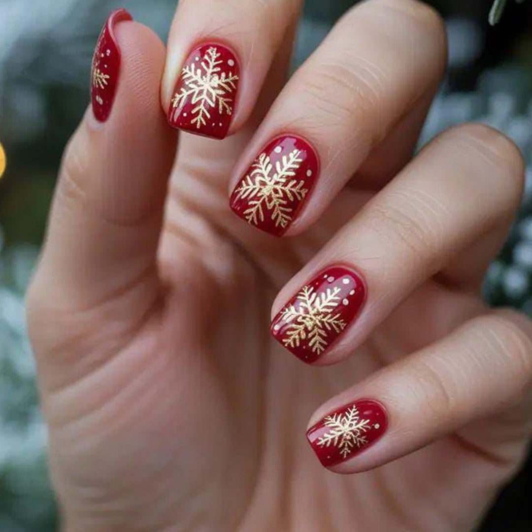 Festliche Schneeflocken-Nagelkunst-Set Karnz
