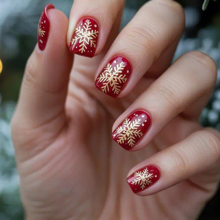 Festliche Schneeflocken-Nagelkunst-Set Karnz