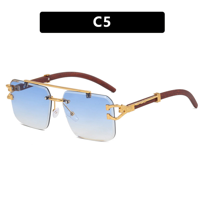 Damen modische Brille mit innovativem Rahmen und luxuriösem Holzdetail Karnz