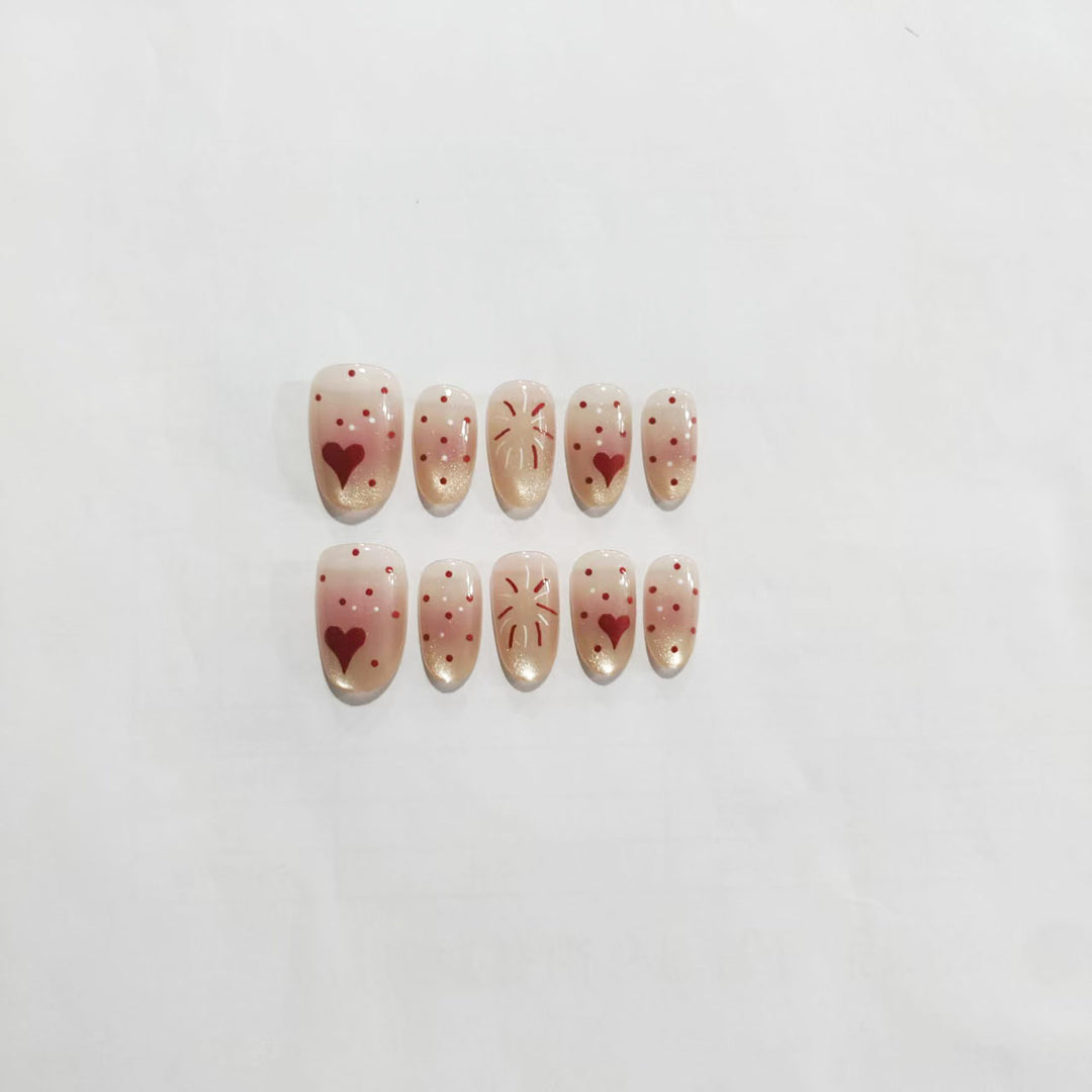 Glitzerndes Herz- und Stern-Nagelkunst-Set Karnz