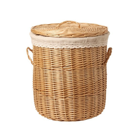 Eleganter Wäschekorb Aus Geflochtenem Rattan Karnz