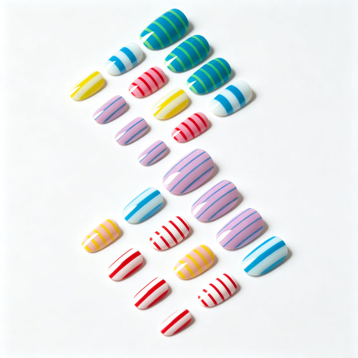 Gestreiftes Nagelkunst Design Kit
