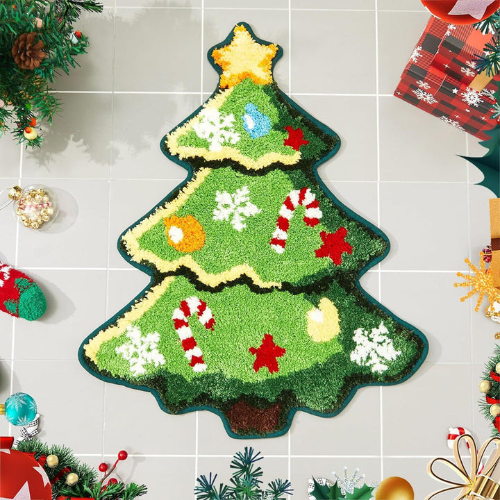 Weihnachtsbaumförmiger Teppichboden