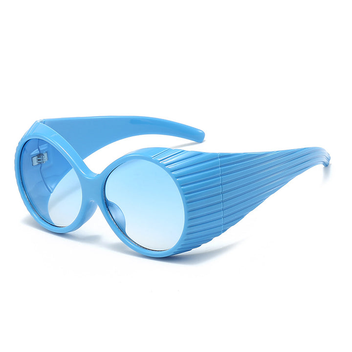 Damen Oversized Cat-Eye Sonnenbrille mit stilvollem, strukturiertem Rahmen Karnz