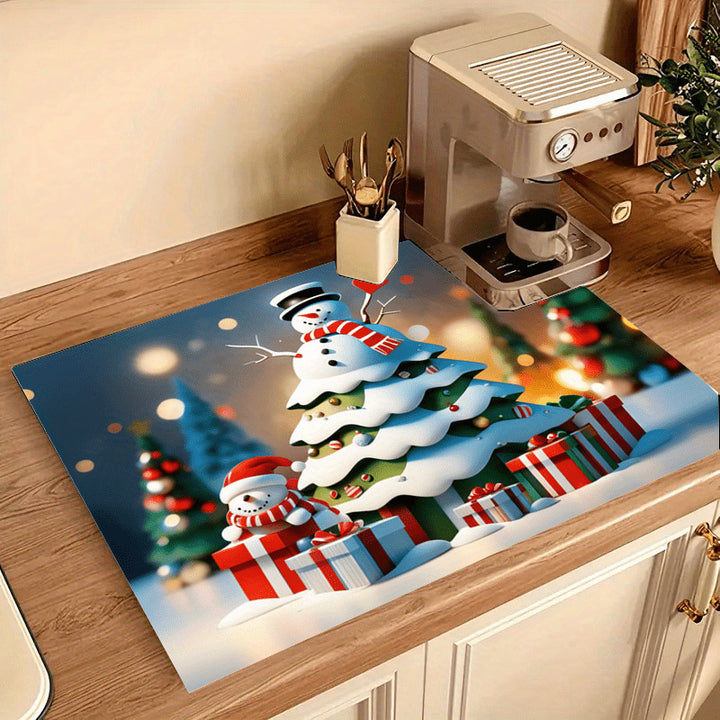 Festliche Weihnachtsküchenmatte