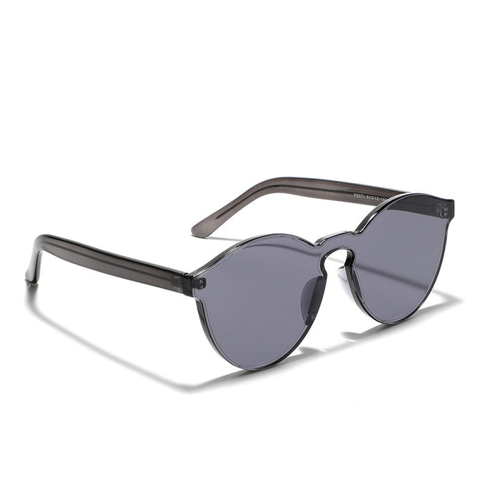 Damen stylische runde Sonnenbrille mit innovativem Rahmen Breit Karnz
