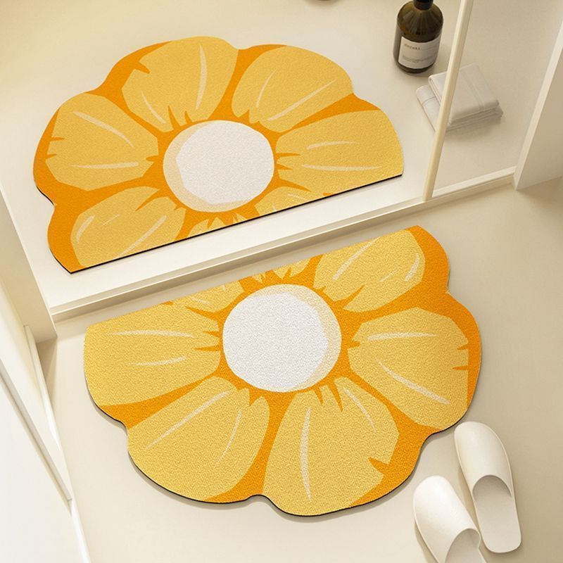 Sonnenblumenförmige Badmatte