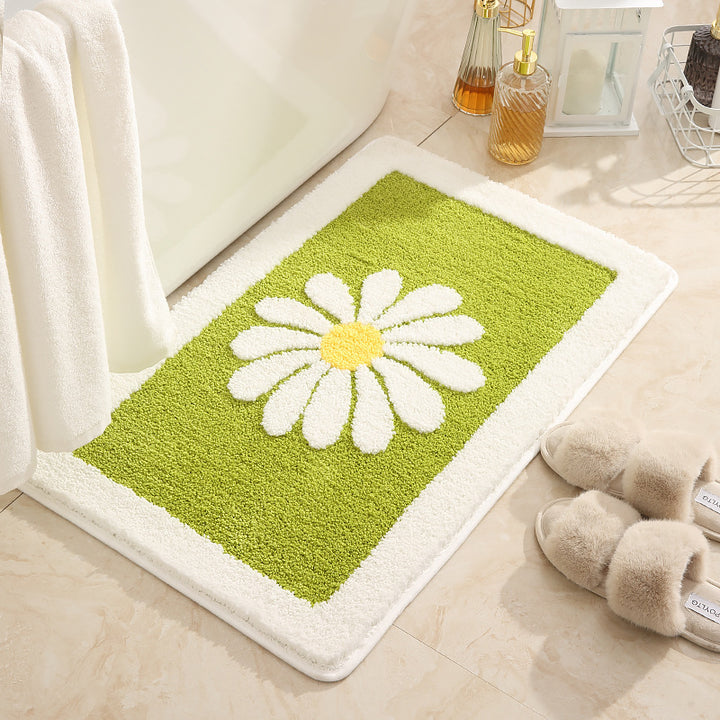 Blumenmotiv Memory Foam Badematte
