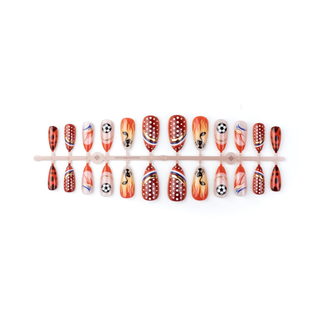 Sport-Themen Press-On Nail Art Set