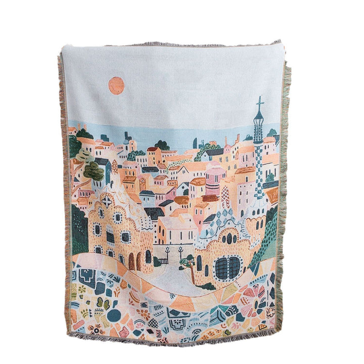 Dekorative Landschaft Woven Throw Decke