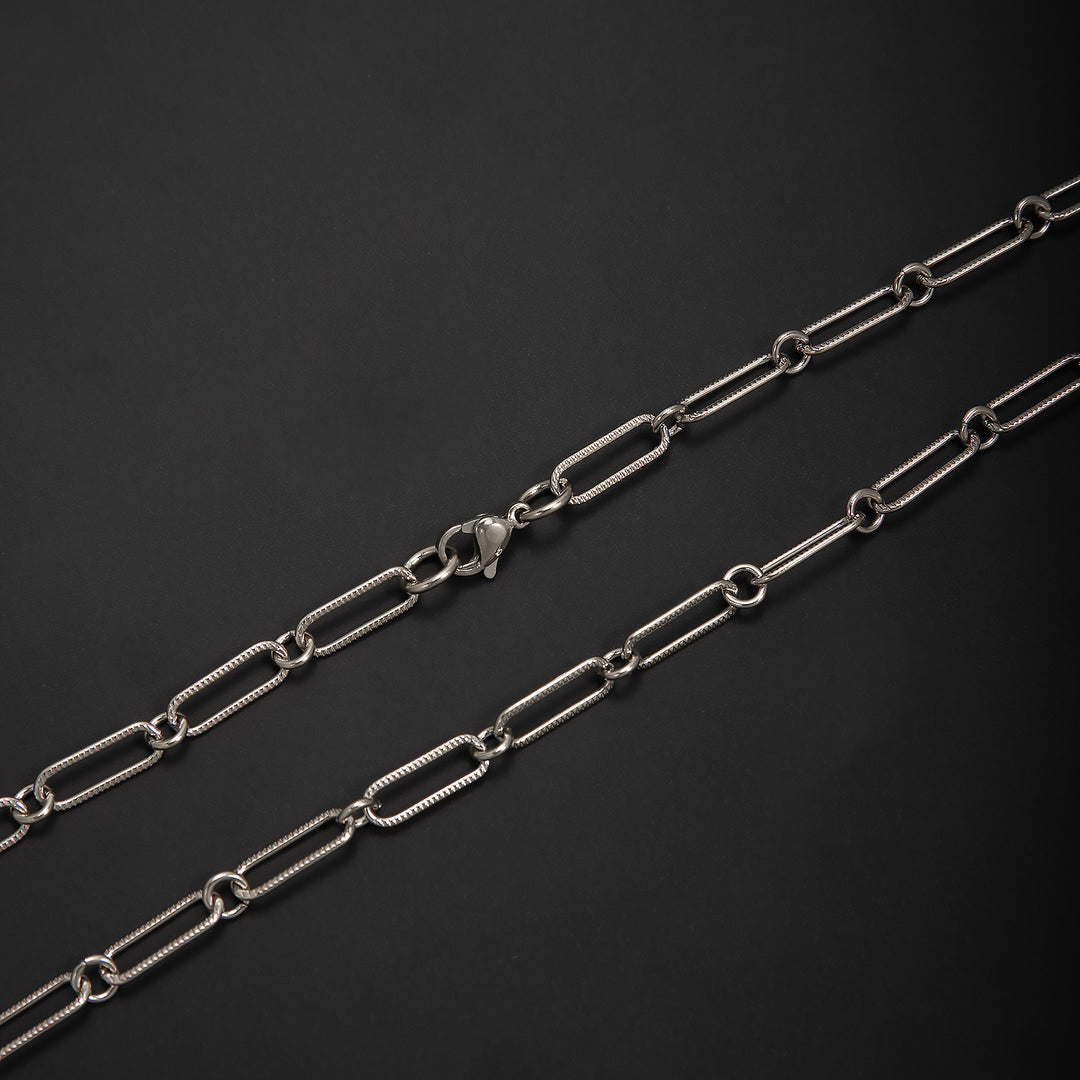 Elegante offene Gliederkette Halskette Karnz