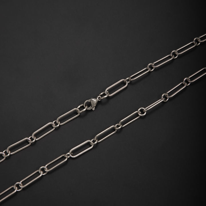 Elegante offene Gliederkette Halskette Karnz