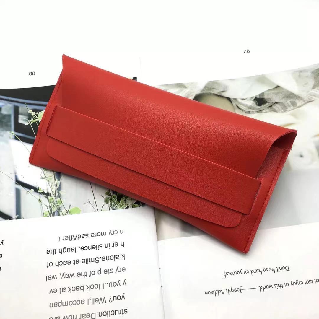 Faltbare synthetische Leder Sonnenbrille Etui Karnz