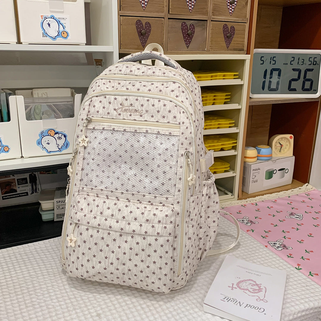 Stilvolles sternbedrucktes multifunktionales Rucksack Karnz