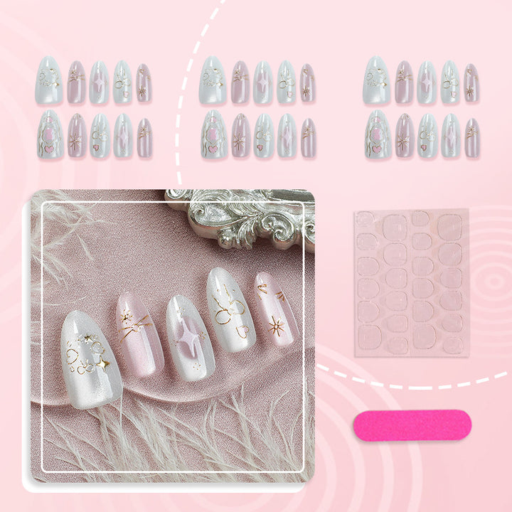 Dekoratives Acryl Press-On Nagelkunst Set