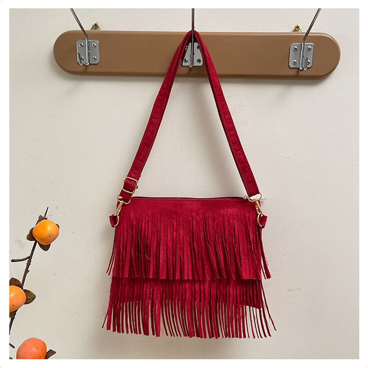 WoStylish Fransen Crossbody Tasche Karnz