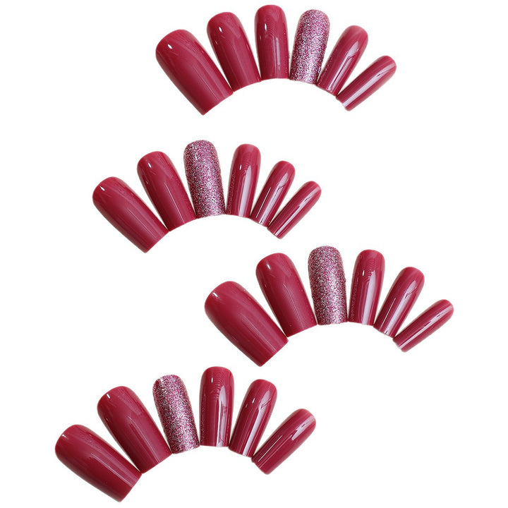 Premium Glitzerakzent Druck-Nagelkunst-Set