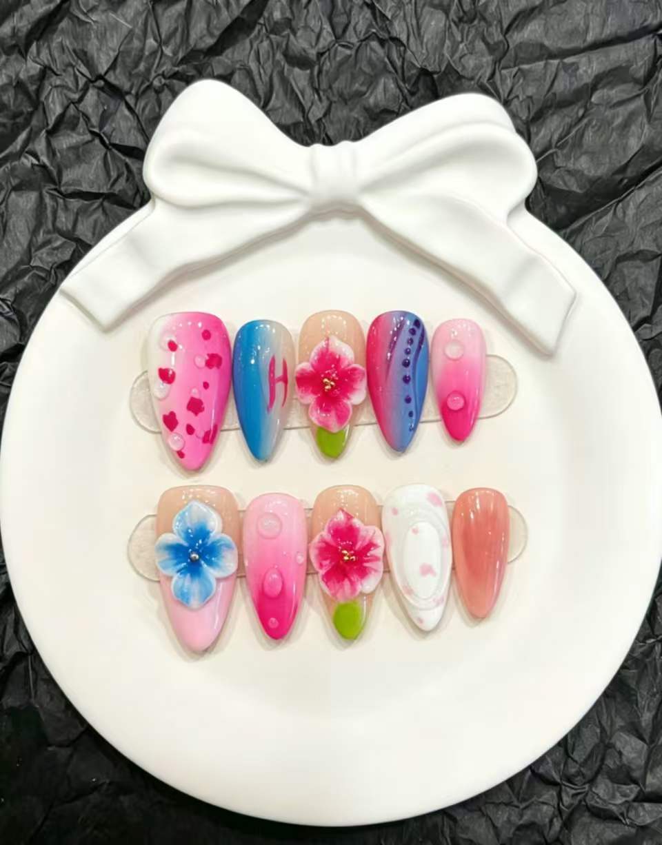 Floral Art Press-On Nagel Set  1791774459