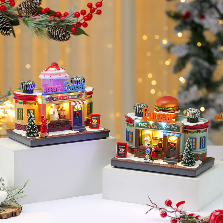 Dekorative LED-Eiscreme-Shop-Figurine Karnz