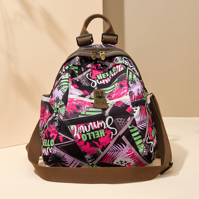 Trendiger Grafikdruck-Rucksack Karnz