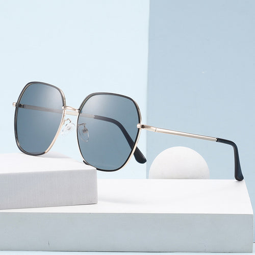 Damen Elegante oversized Sonnenbrille mit hochwertigem Metallrahmen und UV-Schutz Karnz