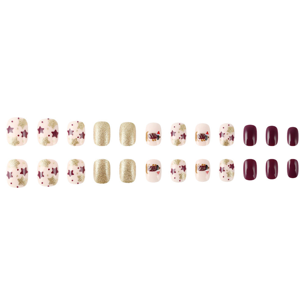 Festliche Glitzer Nagelkunst Karnz
