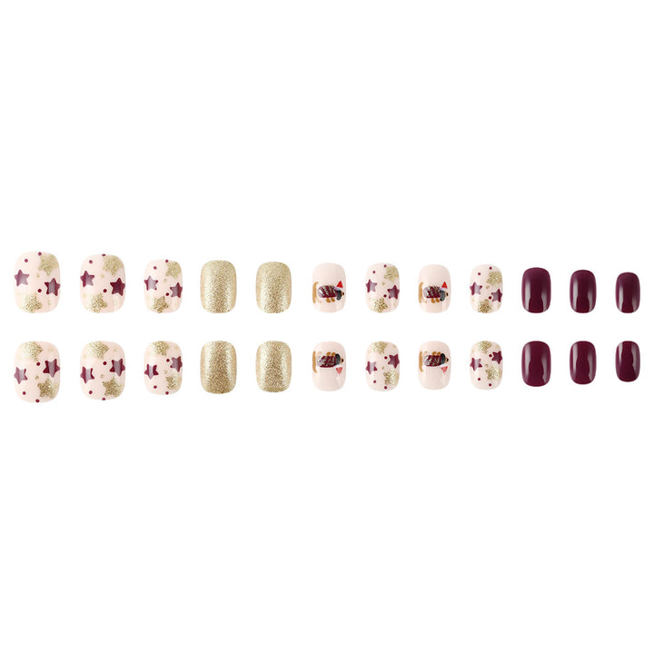 Festliche Glitzer Nagelkunst Karnz
