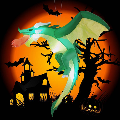 Aufblasbarer Drachen mit Licht und Feuerball