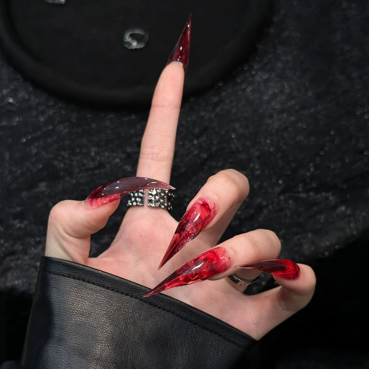 Dramatische Stiletto Press-On Nagel Set