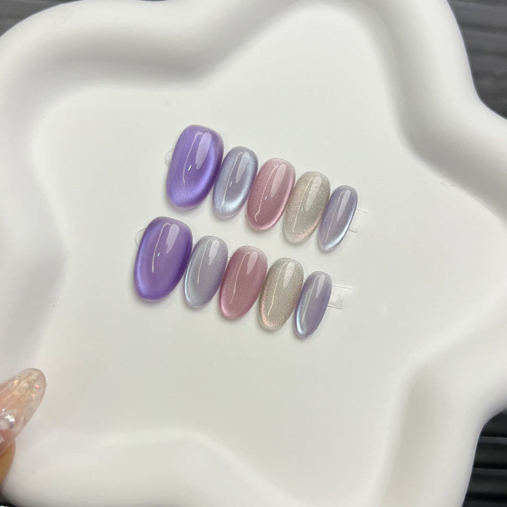 Iridescent Multi-Color Press-On Nagelset