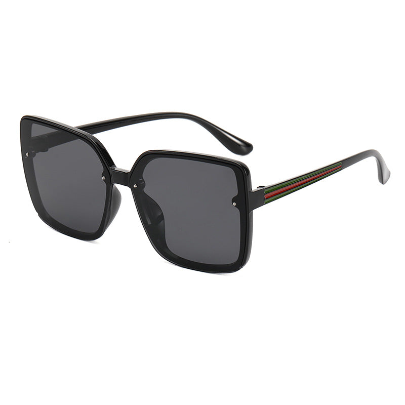 Damen Oversized-Quadrat-Sonnenbrille mit kontrastierendem Rahmen Karnz