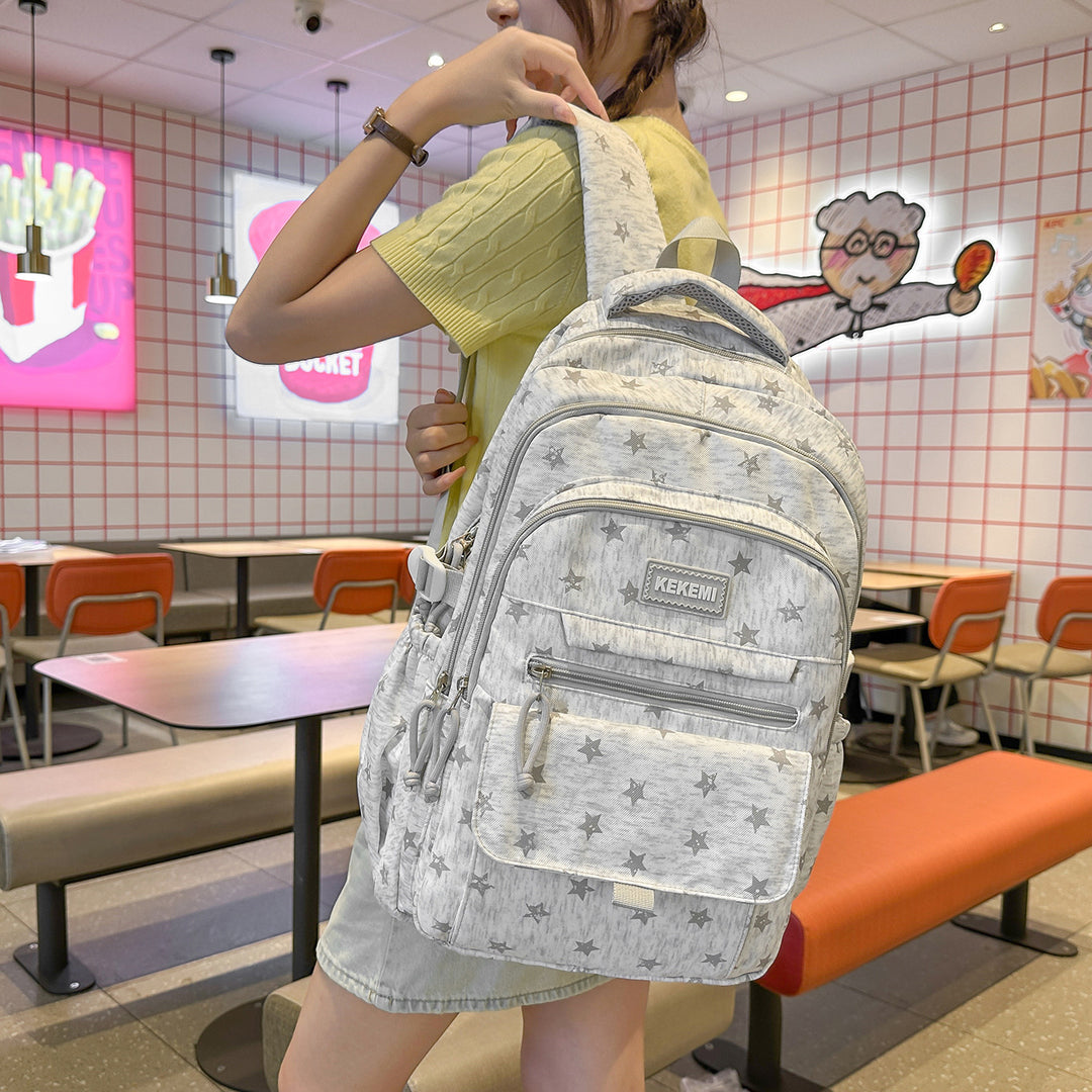 Stylische Stern- bedruckte Schulrucksack Karnz