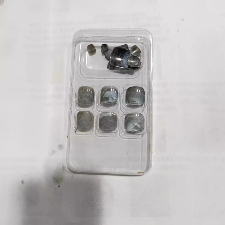 Marmor Effekt Druck-Nagel-Set Karnz