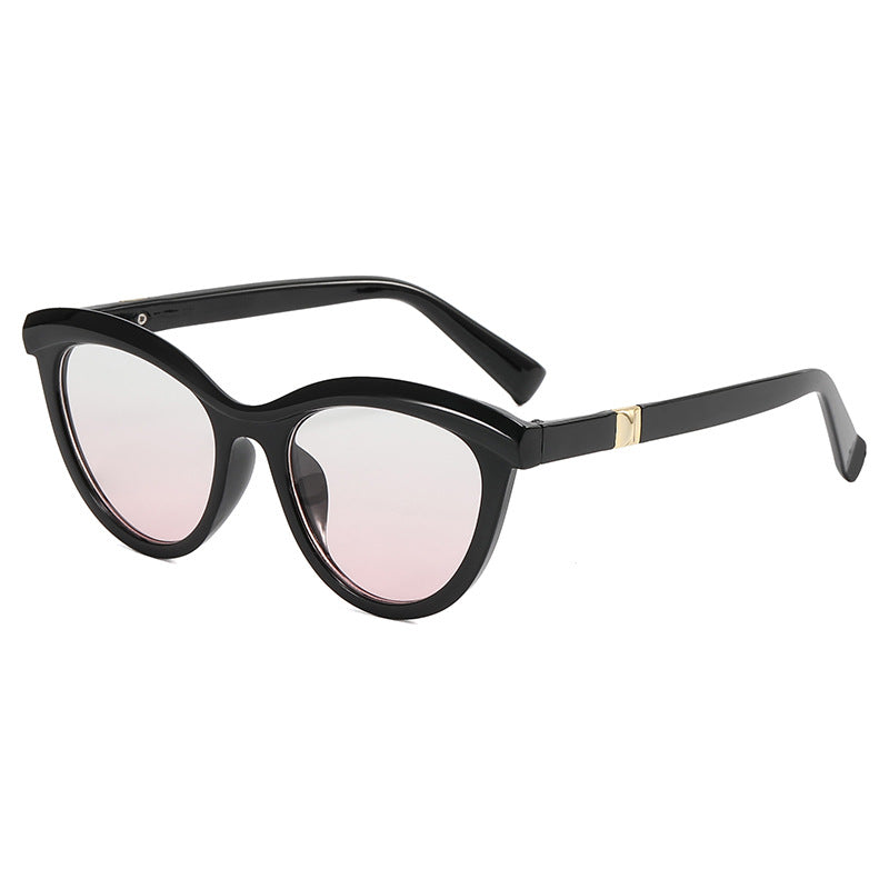Damen elegante Cat-Eye Sonnenbrille mit stilvollem Metallrahmen Karnz