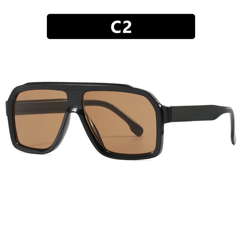Damen große quadratische Sonnenbrille im modernen Design mit robustem Rahmen Karnz