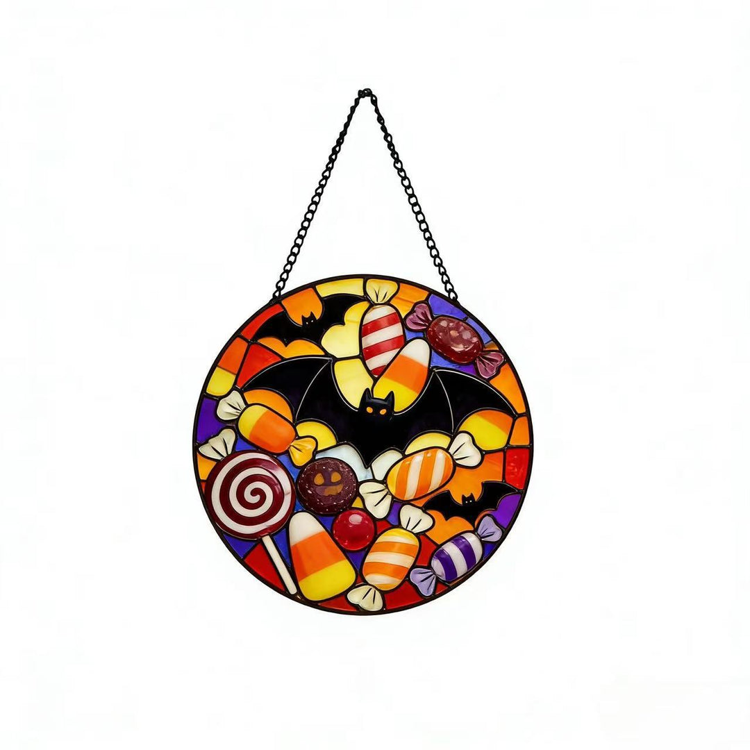 Dekorative Totenkopf Buntglas Wandkunst Karnz