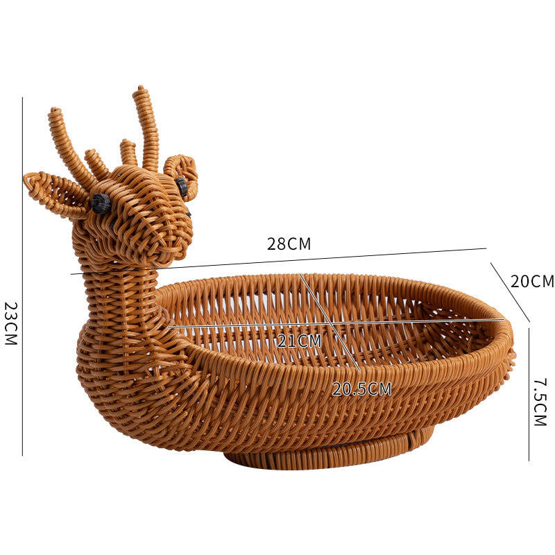 Unisex Geflochtener Dekorationskorb in Entenform Karnz
