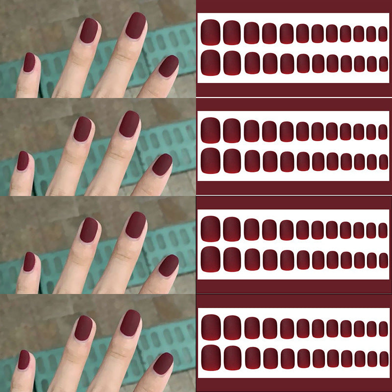 Matte Finish Press-On Nail Set Karnz 178815*10mm0162