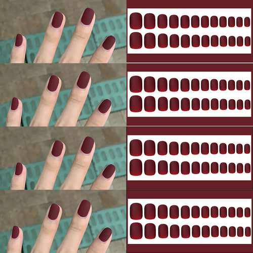 Matte Finish Press-On Nail Set Karnz 178815*10mm0162