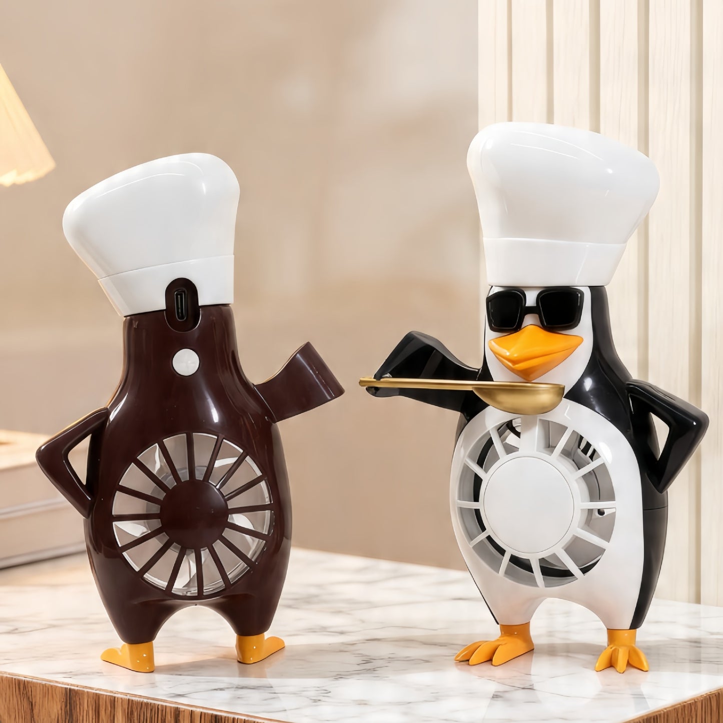Damen Tischventilator im modernen Pinguin-Design Karnz