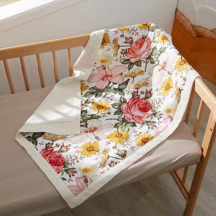 Blumenmuster Babydecke Karnz