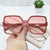 Damen modische oversized Sonnenbrille mit extravaganten Akzenten Karnz