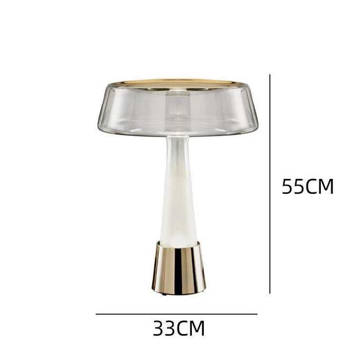 Stylische Glas Tischlampe mit integrierter LED-Beleuchtung