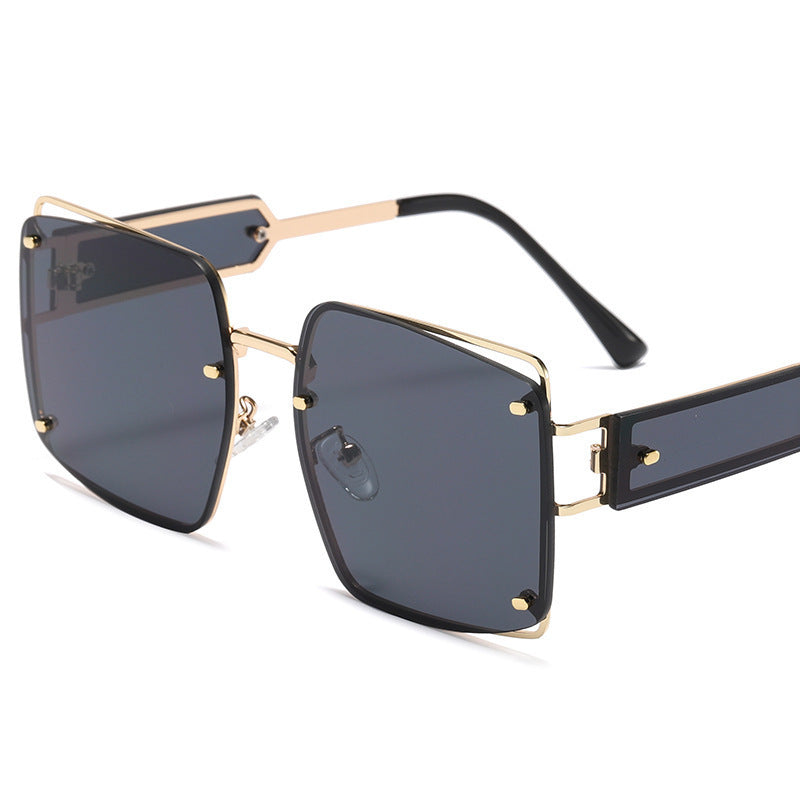 Damen elegante oversized Sonnenbrille mit markantem geometrischen Design Karnz