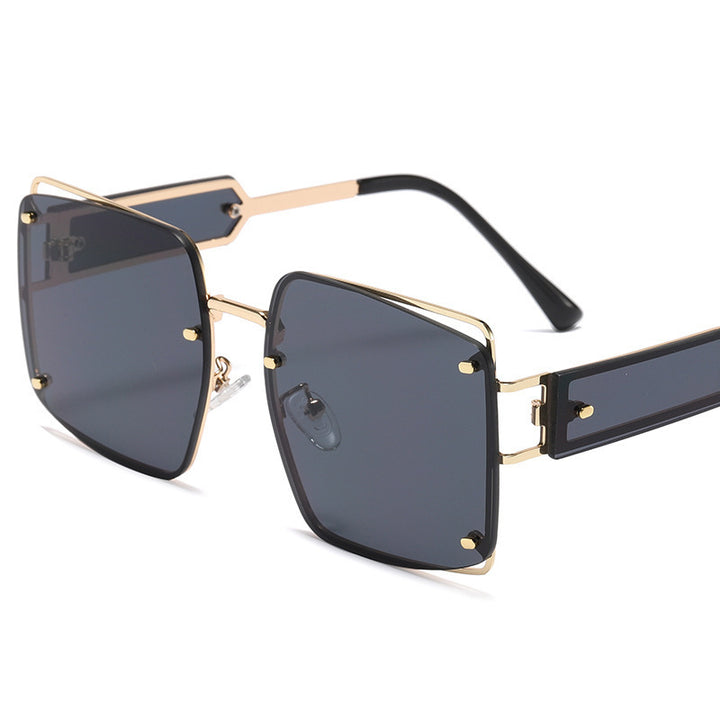 Damen elegante oversized Sonnenbrille mit markantem geometrischen Design Karnz