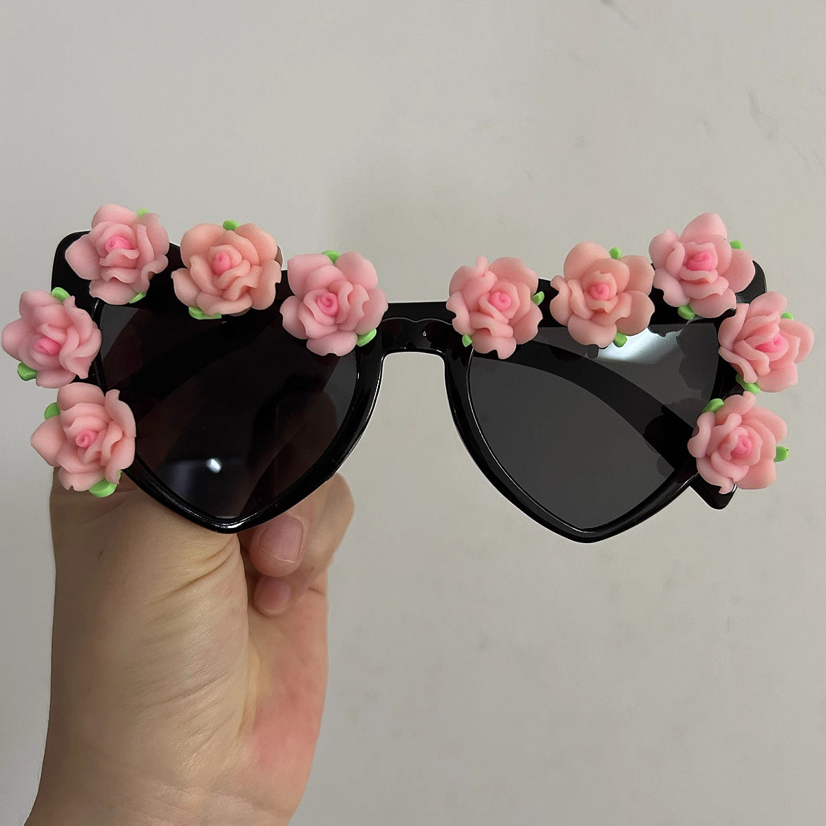 Damen Cat-Eye Sonnenbrille mit floralem Dekor Karnz