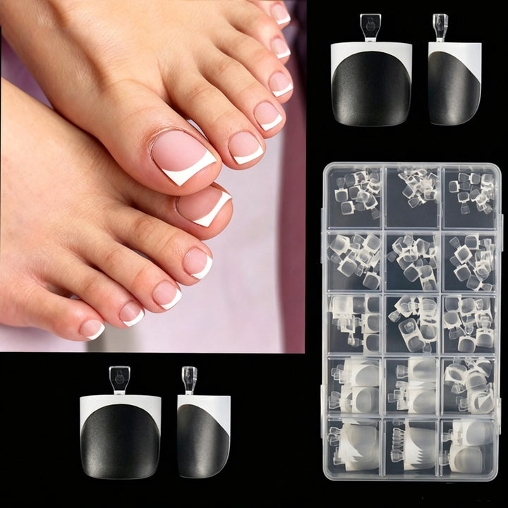 Premium French Tip Gel Fußnagel Kunst Set Karnz