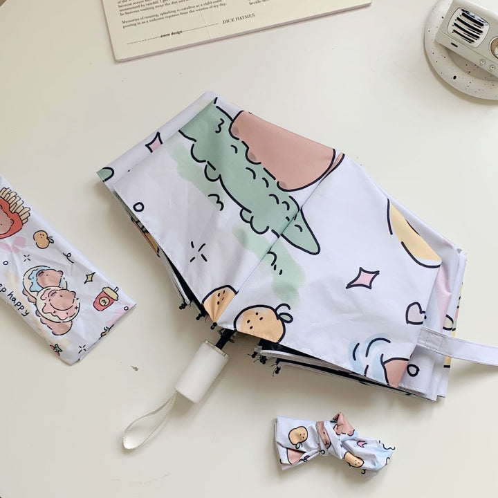 Damen Faltbarer Regenschirm mit Tiermotiven Karnz