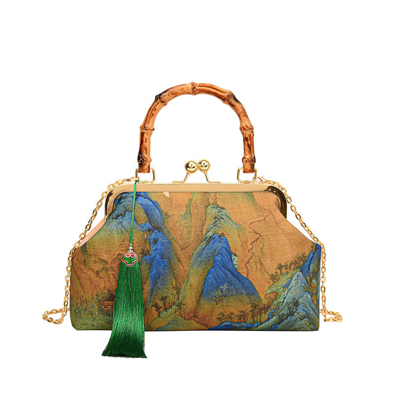 Vintage kunstinspiriertes Handtasche