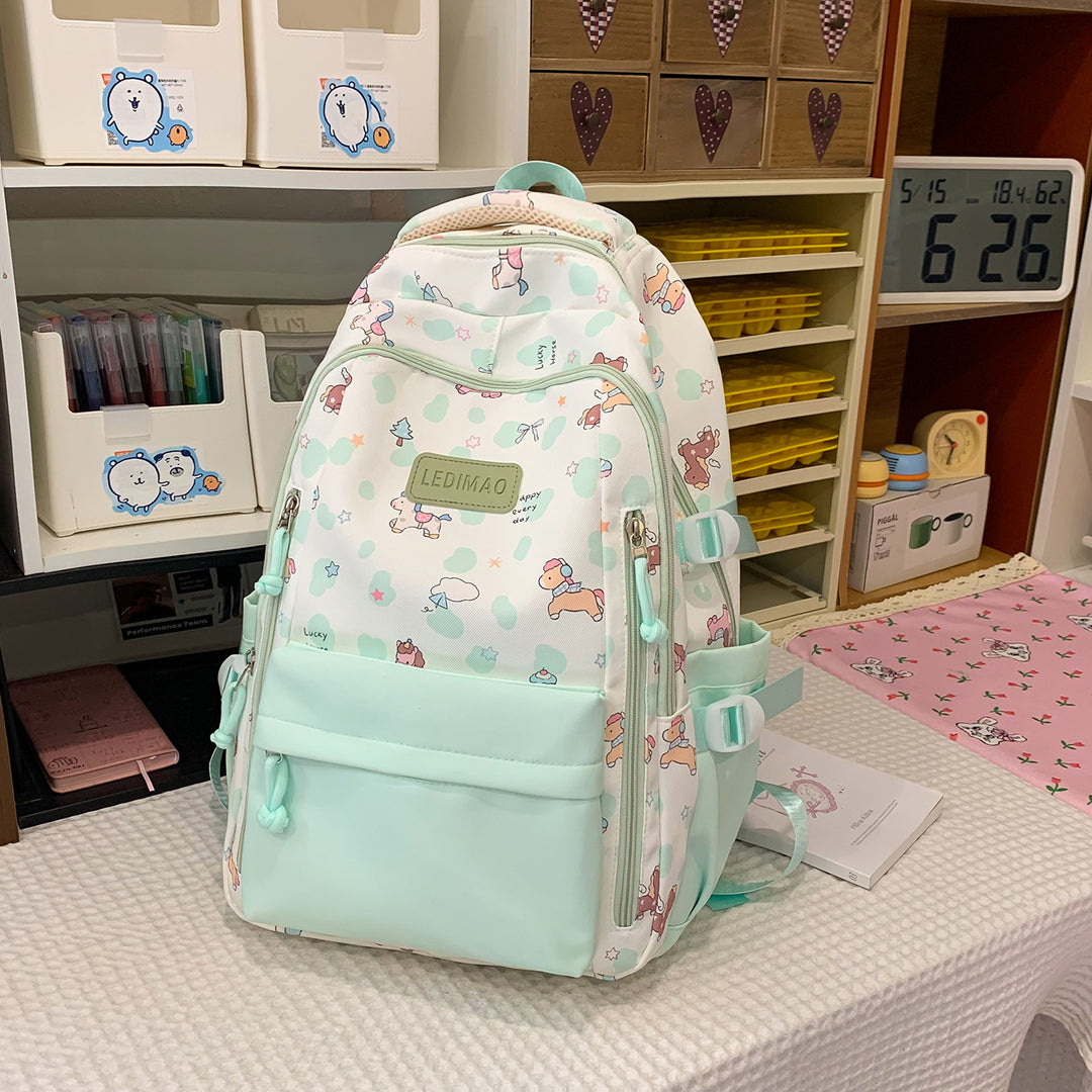 Verspielter Rucksack im Cartoon-Stil
